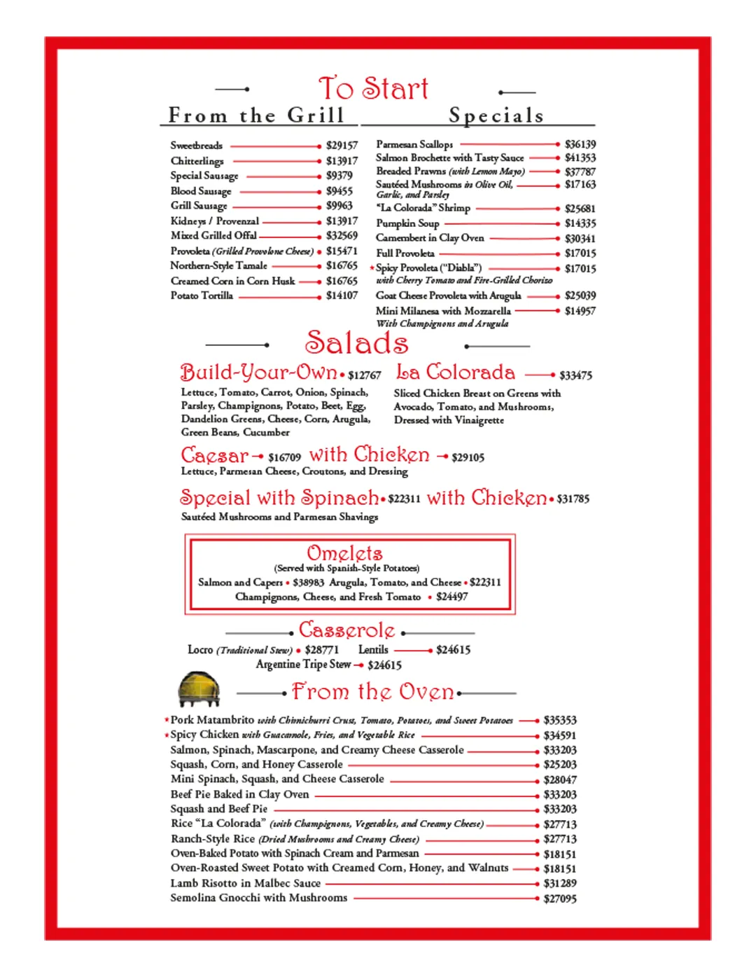 Menu — Page 2
