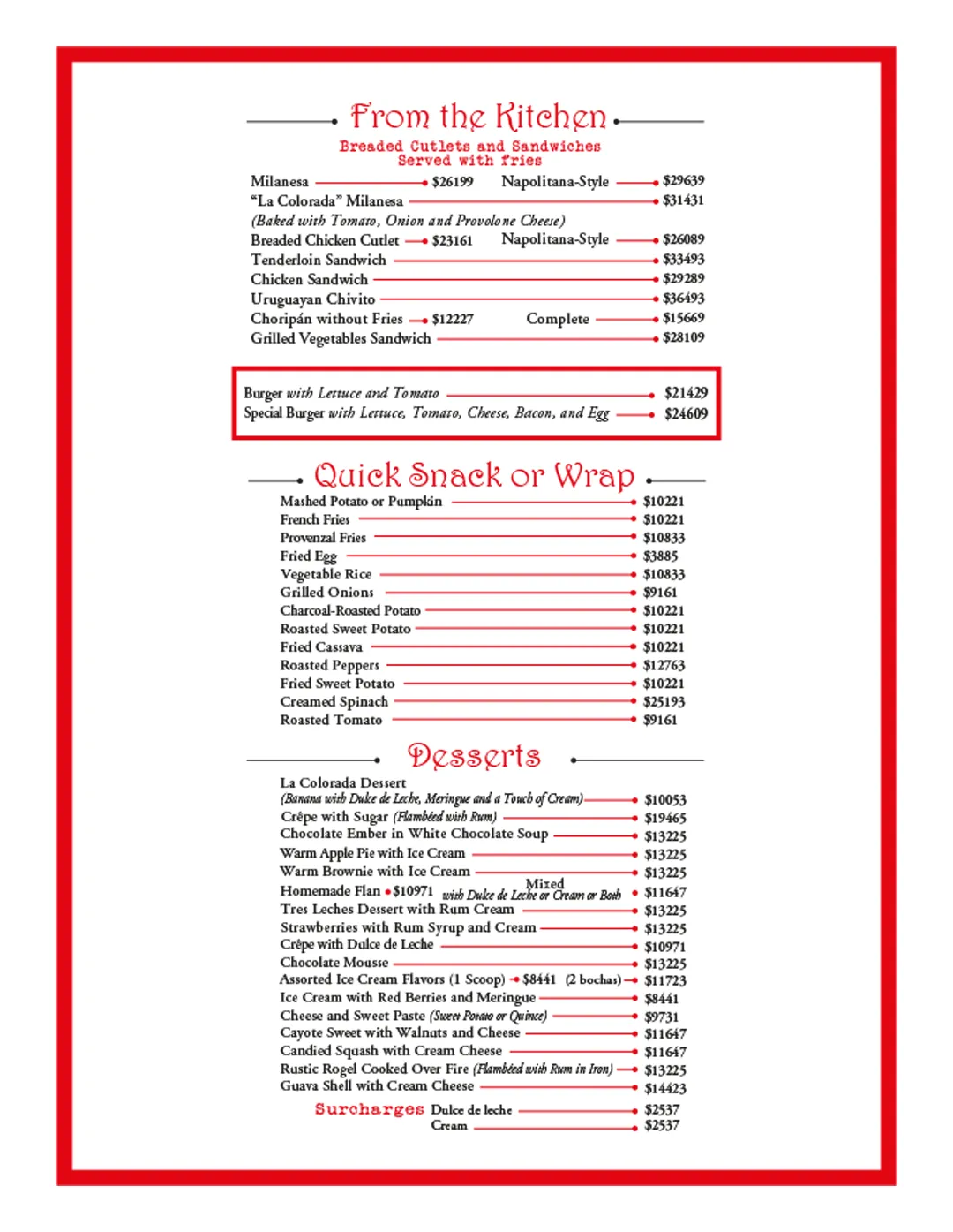 Menu — Page 5